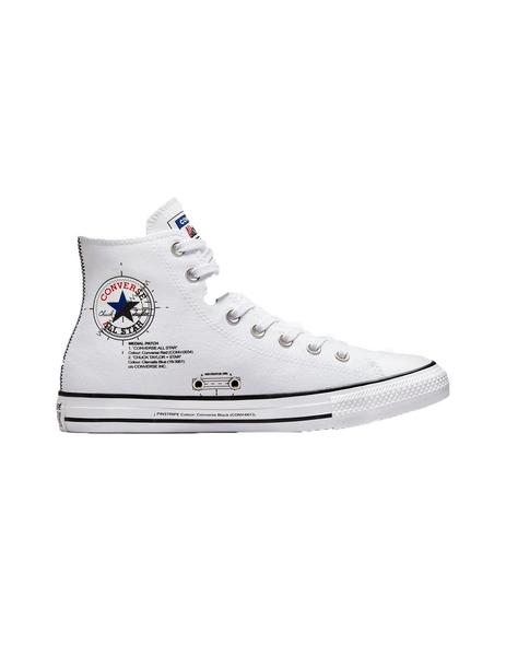 CONVERSE HI WHITE/HIGH RISK RED