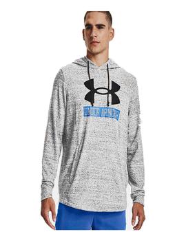 SUDADERA UNDER ARMOUR UA RIVAL TERRY LOGO HOODIE-WHT