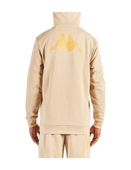 SUDADERA KAPPA AUTHENTIC HARIS BEIGE IRISH/YELLOW BANANA/WH