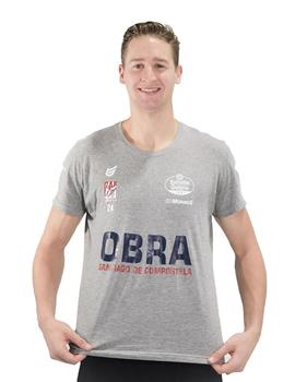 CAMISETA ALGODÓN GRIS OBRADOIRO CAB 2022/23