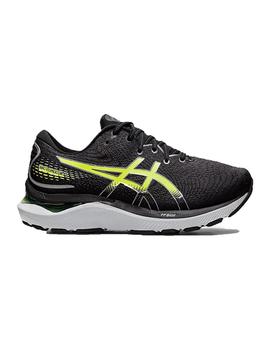 ZAPATILLA ASICS GEL CUMULUS 24 BLACK/HAZARD GREEN