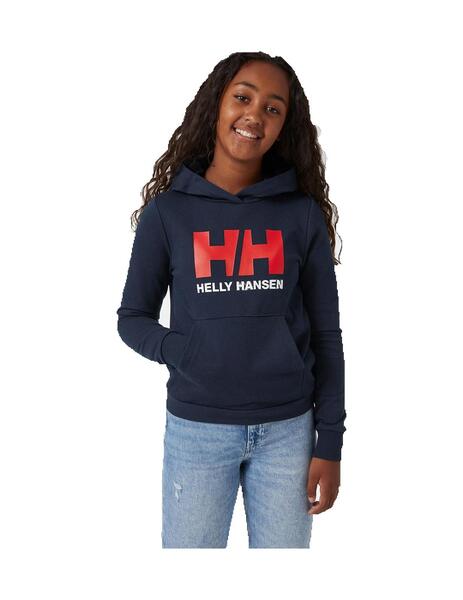 Helly Hansen Logo Full Zip Sudadera con Capucha, Mujer, Gris