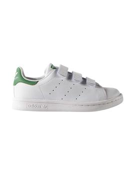 ZAPATILLA ADIDAS STAN SMITH CF C NIÑO BLANCO VERDE