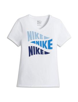 NIKE CTN SS VNECK VARSITY ART YTH