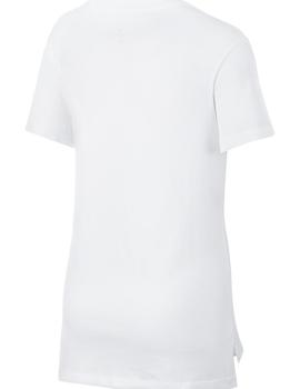 CAMISETA NIÑA NIKE SPORTSWEAR BLANCA ALGODON