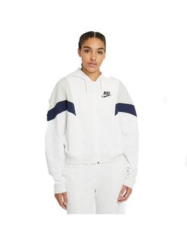 Sudadera para mujer Nike Sportwear Heritage blanca