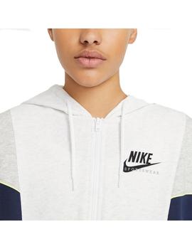 Sudadera para mujer Nike Sportwear Heritage blanca